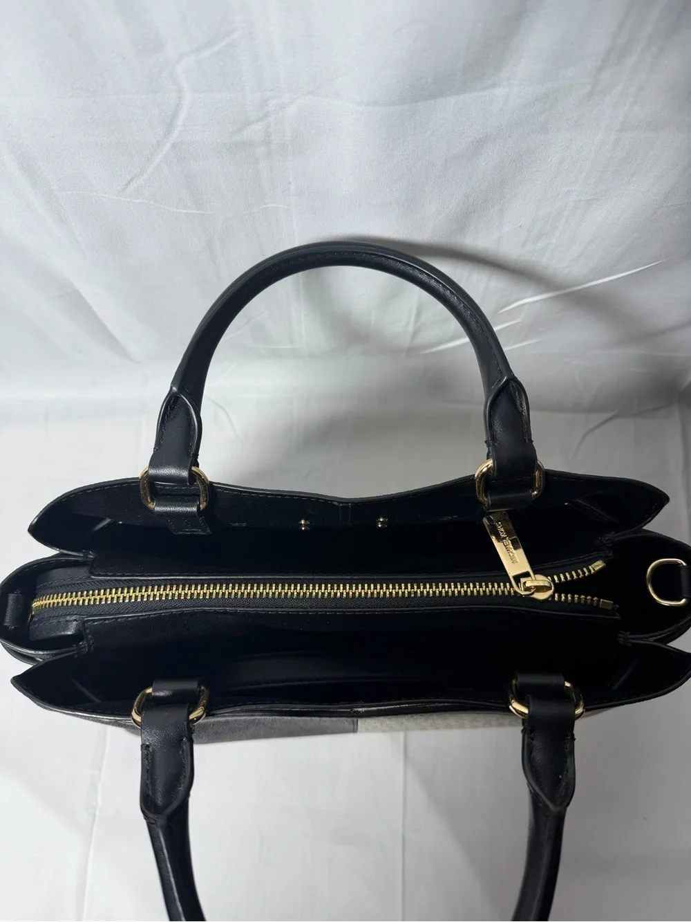 Michael Kors Black & Cream Signature Two-Tone Satchel